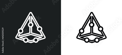 atomic theory icon isolated in white and black colors. atomic theory outline vector icon from education collection for web, mobile apps and ui.