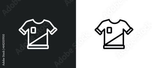 soccer jersey icon isolated in white and black colors. soccer jersey outline vector icon from football collection for web, mobile apps and ui.