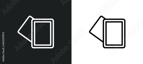 cards icon isolated in white and black colors. cards outline vector icon from football collection for web, mobile apps and ui.