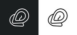 oyster icon isolated in white and black colors. oyster outline vector icon from gastronomy collection for web, mobile apps and ui.