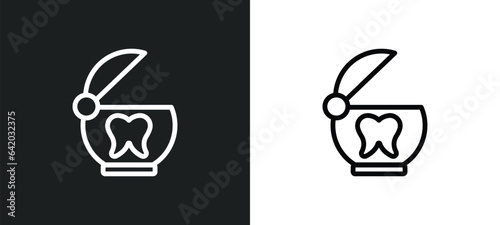 floss icon isolated in white and black colors. floss outline vector icon from gastronomy collection for web, mobile apps and ui.