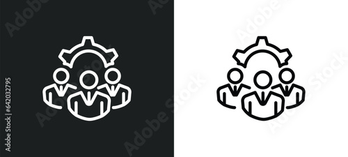 hr policies icon isolated in white and black colors. hr policies outline vector icon from general collection for web, mobile apps and ui.