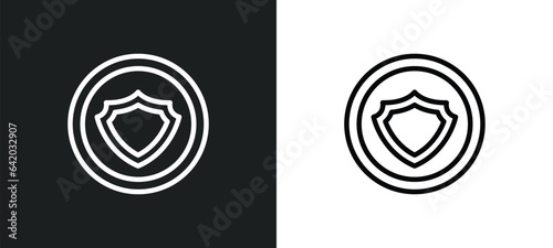insurance with a button icon isolated in white and black colors. insurance with a button outline vector icon from general collection for web, mobile apps and ui.