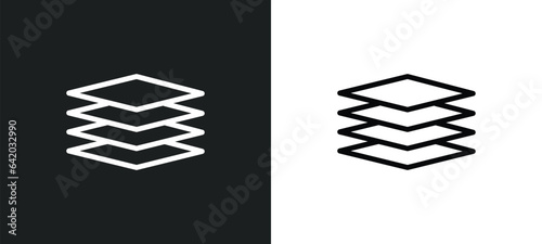 tile icon isolated in white and black colors. tile outline vector icon from geometric figure collection for web, mobile apps and ui.