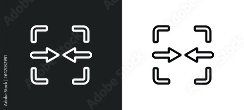 merge icon isolated in white and black colors. merge outline vector icon from geometric figure collection for web, mobile apps and ui.