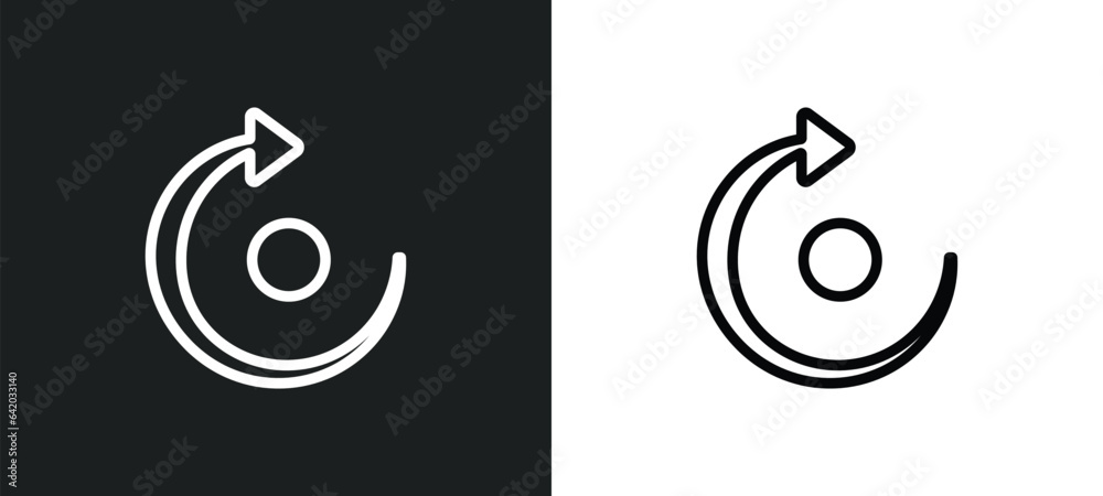 redo icon isolated in white and black colors. redo outline vector icon from geometry collection for web, mobile apps and ui. redo icon isolated in white and black colors. redo outline vector icon from geometry collection for web, mobile apps and ui.