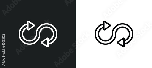 flow icon isolated in white and black colors. flow outline vector icon from geometry collection for web, mobile apps and ui.