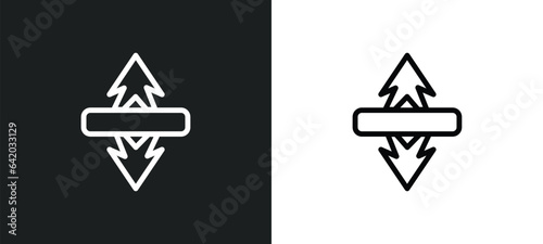 stretch icon isolated in white and black colors. stretch outline vector icon from geometry collection for web, mobile apps and ui.