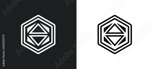 metatron cube icon isolated in white and black colors. metatron cube outline vector icon from geometry collection for web, mobile apps and ui.