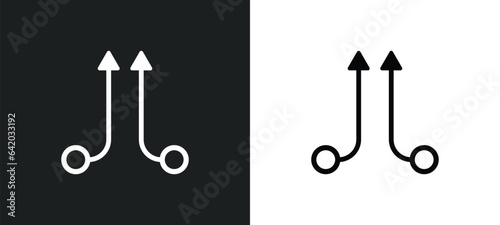 parallel icon isolated in white and black colors. parallel outline vector icon from geometry collection for web, mobile apps and ui.