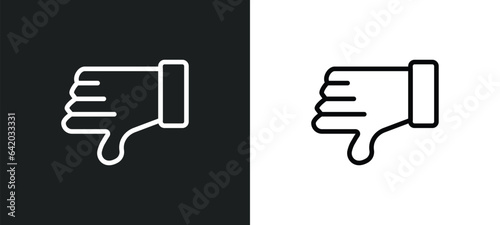dissatisfaction icon isolated in white and black colors. dissatisfaction outline vector icon from gestures collection for web, mobile apps and ui.