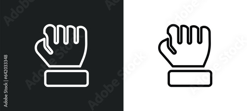 grab icon isolated in white and black colors. grab outline vector icon from gestures collection for web, mobile apps and ui.