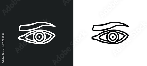 eyelid icon isolated in white and black colors. eyelid outline vector icon from gestures collection for web, mobile apps and ui.