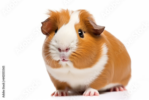 Adorable guinea pig isolated on white background. illustration of cute guinea pig.