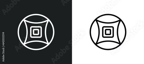 fitness ball icon isolated in white and black colors. fitness ball outline vector icon from gym and fitness collection for web, mobile apps and ui.