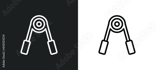 grip icon isolated in white and black colors. grip outline vector icon from gym and fitness collection for web, mobile apps and ui.