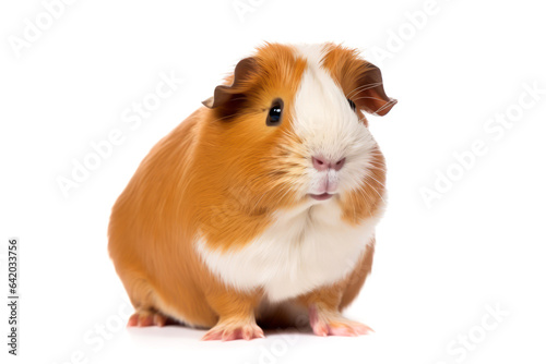 Adorable guinea pig isolated on white background. illustration of cute guinea pig.