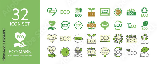 Various Eco Mark icon sets