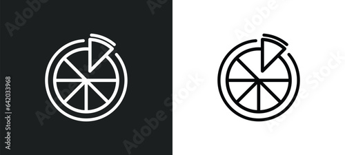pizza icon isolated in white and black colors. pizza outline vector icon from health collection for web, mobile apps and ui.
