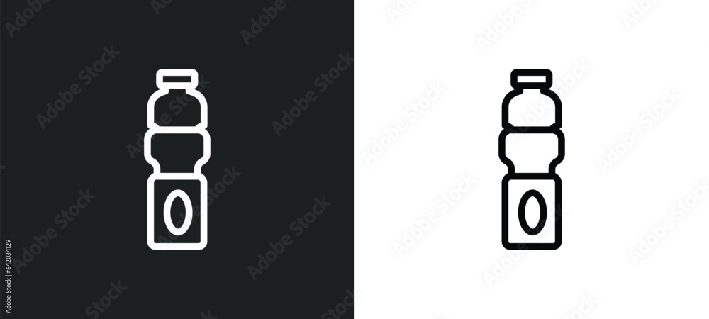 water bottle icon isolated in white and black colors. water bottle outline vector icon from hockey collection for web, mobile apps and ui.