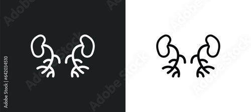 blood supply system icon isolated in white and black colors. blood supply system outline vector icon from human body parts collection for web, mobile apps and ui.