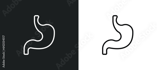 digestive system icon isolated in white and black colors. digestive system outline vector icon from human body parts collection for web, mobile apps and ui.