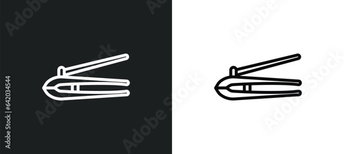 nail clippers icon isolated in white and black colors. nail clippers outline vector icon from hygiene collection for web, mobile apps and ui.