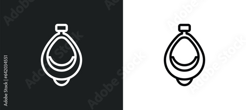 urinal icon isolated in white and black colors. urinal outline vector icon from hygiene collection for web, mobile apps and ui.