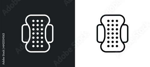 sanitary napkin icon isolated in white and black colors. sanitary napkin outline vector icon from hygiene collection for web, mobile apps and ui.