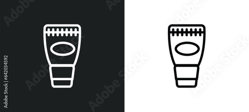 body cream icon isolated in white and black colors. body cream outline vector icon from hygiene collection for web, mobile apps and ui.