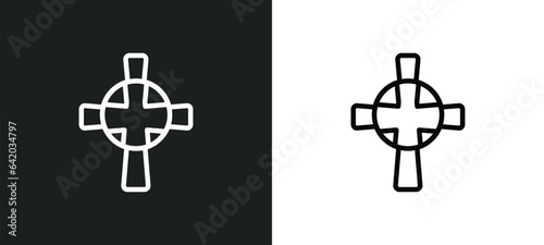 gtic icon isolated in white and black colors. gtic outline vector icon from india collection for web, mobile apps and ui.