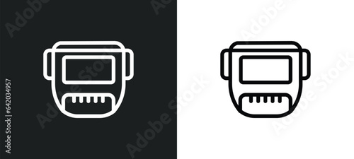 weld icon isolated in white and black colors. weld outline vector icon from industry collection for web, mobile apps and ui.