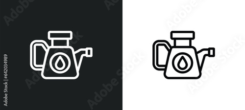 oiler icon isolated in white and black colors. oiler outline vector icon from industry collection for web, mobile apps and ui.