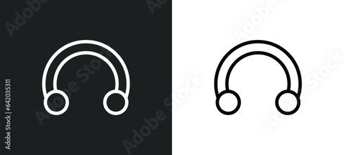 piercing icon isolated in white and black colors. piercing outline vector icon from jewelry collection for web, mobile apps and ui.