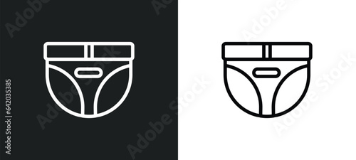 diaper icon isolated in white and black colors. diaper outline vector icon from kid and baby collection for web, mobile apps and ui.