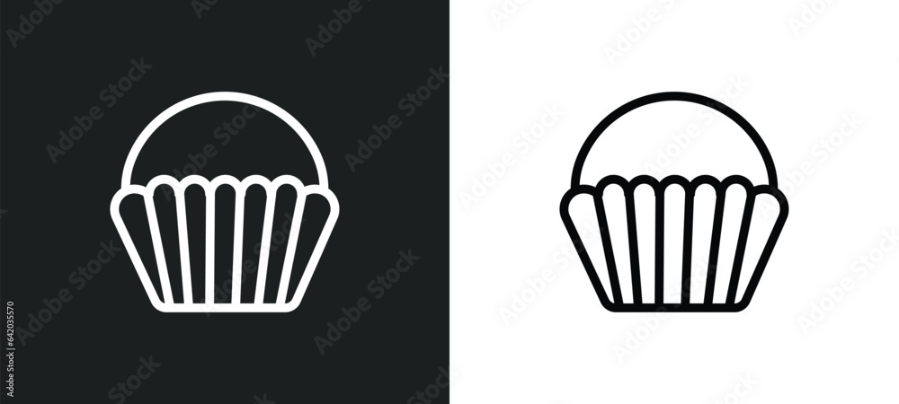 cupcake icon isolated in white and black colors. cupcake outline vector icon from kitchen collection for web, mobile apps and ui. cupcake icon isolated in white and black colors. cupcake outline vector icon from kitchen collection for web, mobile apps and ui.