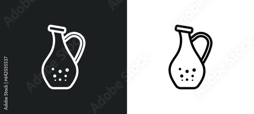 olive oil icon isolated in white and black colors. olive oil outline vector icon from kitchen collection for web, mobile apps and ui.