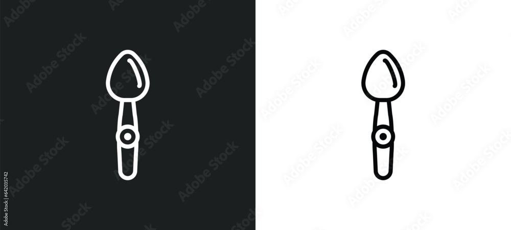 tablespoon icon isolated in white and black colors. tablespoon outline vector icon from kitchen collection for web, mobile apps and ui. tablespoon icon isolated in white and black colors. tablespoon outline vector icon from kitchen collection for web, mobile apps and ui.