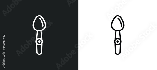 tablespoon icon isolated in white and black colors. tablespoon outline vector icon from kitchen collection for web, mobile apps and ui.