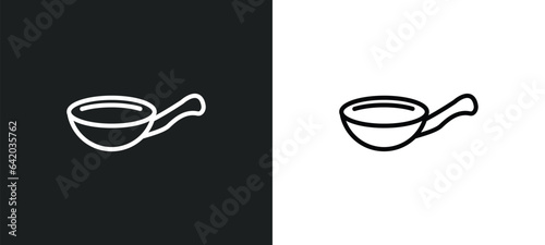 wok icon isolated in white and black colors. wok outline vector icon from kitchen collection for web, mobile apps and ui.