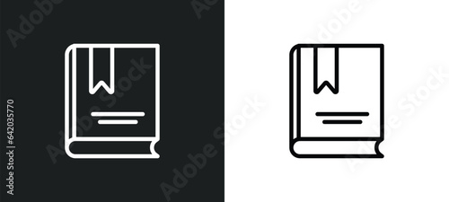 law book icon isolated in white and black colors. law book outline vector icon from law and justice collection for web, mobile apps and ui.