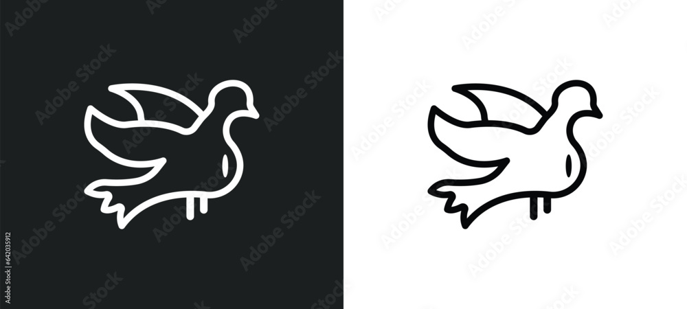 Obraz premium birds icon isolated in white and black colors. birds outline vector icon from logo collection for web, mobile apps and ui.