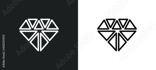 gems icon isolated in white and black colors. gems outline vector icon from luxury collection for web, mobile apps and ui.