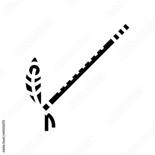 krishna flute hinduism glyph icon vector. krishna flute hinduism sign. isolated symbol illustration