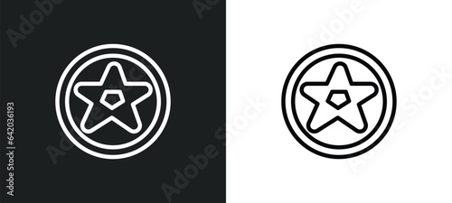 satanism icon isolated in white and black colors. satanism outline vector icon from religion collection for web, mobile apps and ui.