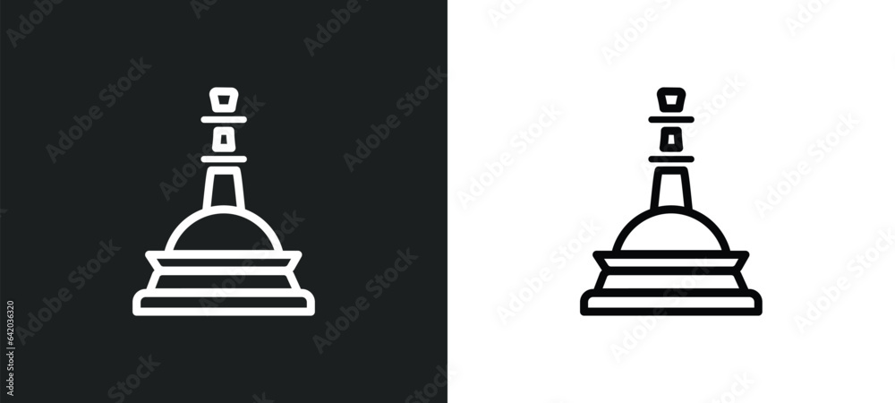 doi suthep icon isolated in white and black colors. doi suthep outline vector icon from religion collection for web, mobile apps and ui. doi suthep icon isolated in white and black colors. doi suthep outline vector icon from religion collection for web, mobile apps and ui.