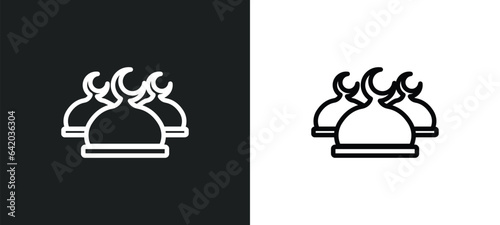 abrahamic icon isolated in white and black colors. abrahamic outline vector icon from religion collection for web, mobile apps and ui.