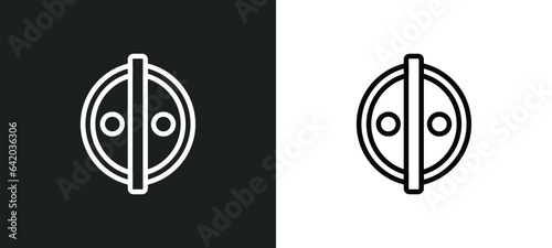 animism icon isolated in white and black colors. animism outline vector icon from religion collection for web, mobile apps and ui.