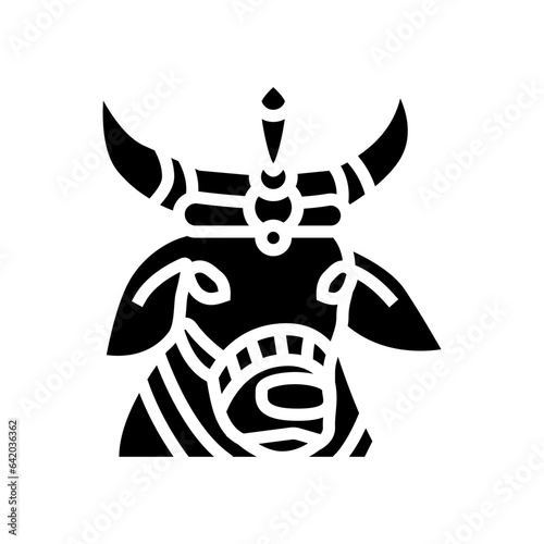 cow sacred animal hinduism glyph icon vector. cow sacred animal hinduism sign. isolated symbol illustration