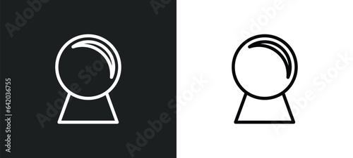 psychic icon isolated in white and black colors. psychic outline vector icon from user interface collection for web, mobile apps and ui.